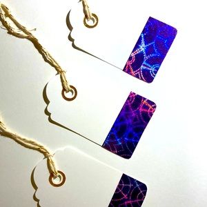 White/Purple Holographic Tags